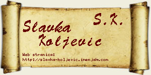 Slavka Koljević vizit kartica